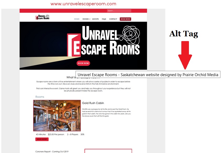 An example of Alt tags