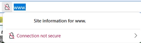 not secure website